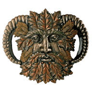 Fall Greenman Wall Plaque