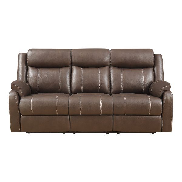 Domino Chocolate Brown Dual Reclining Sofa