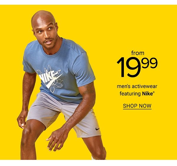 Doorbuster - men's activewear featuring Nike from 19.99. Shop Now.