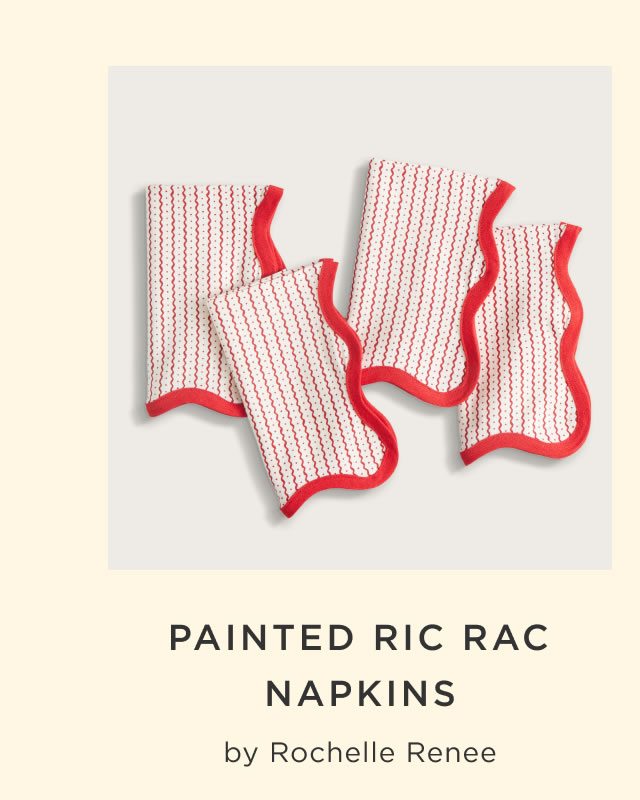 Painted Ric Rac Napkins