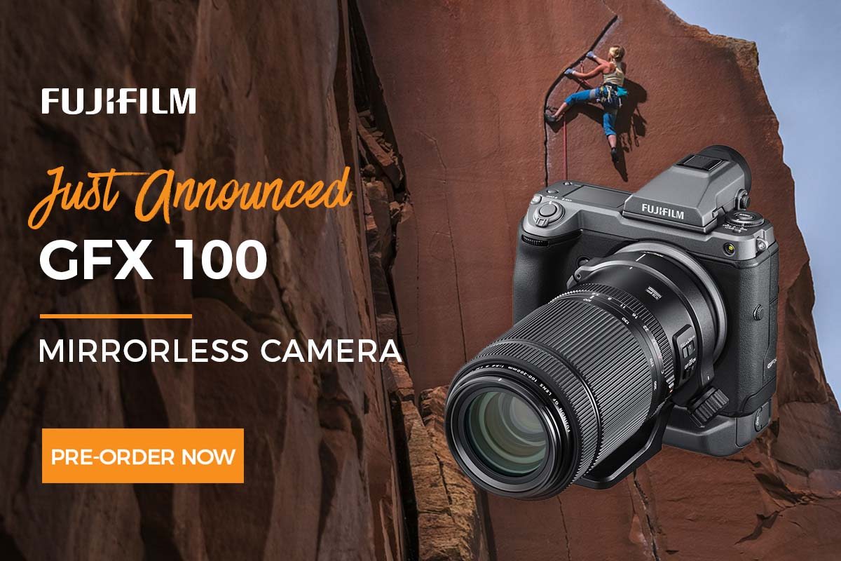 New from Fujifilm - Just Annouced - GFX 100 Mirrorless Camera - Pre-Order Now!