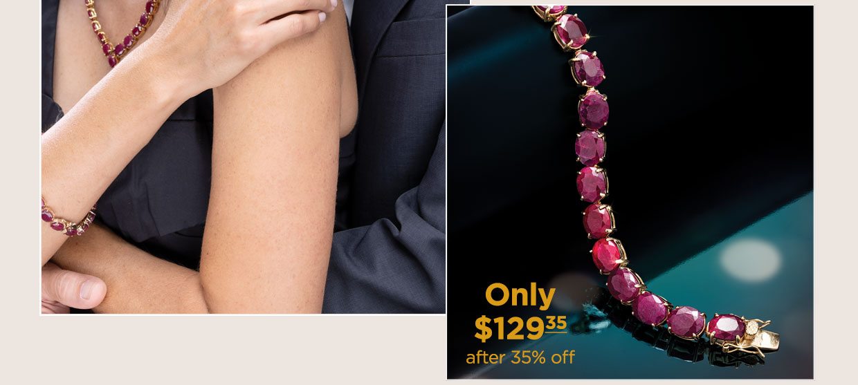Eternal Flame Ruby Bracelet. Only $129.35 after 35% off.