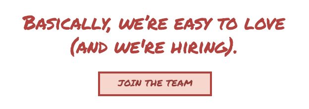 We're Hiring