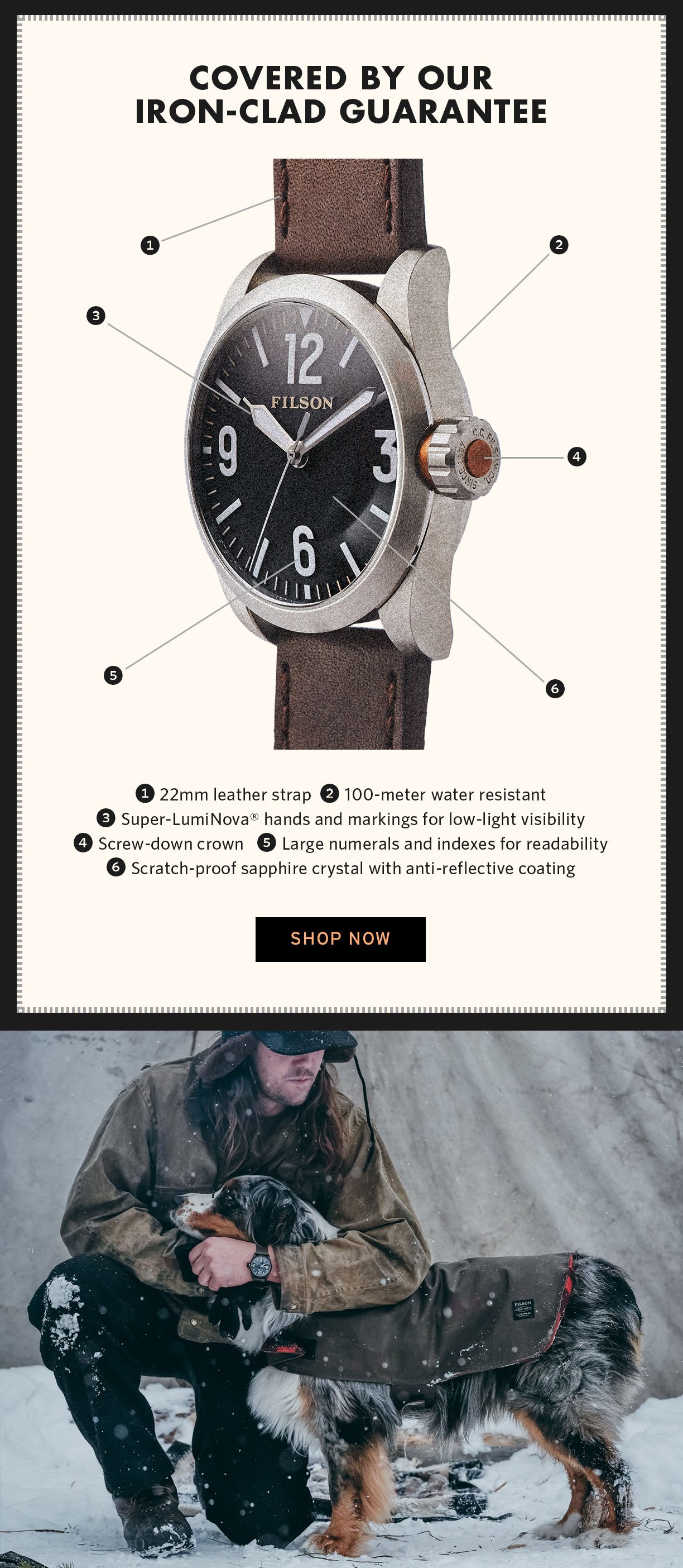 FIELD WATCH FEATURES. SHOP NOW