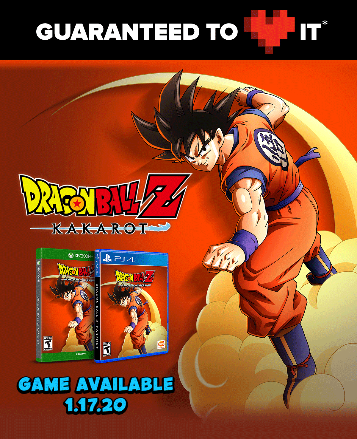 Dragon Ball Z Kakarot Available 1/17/20