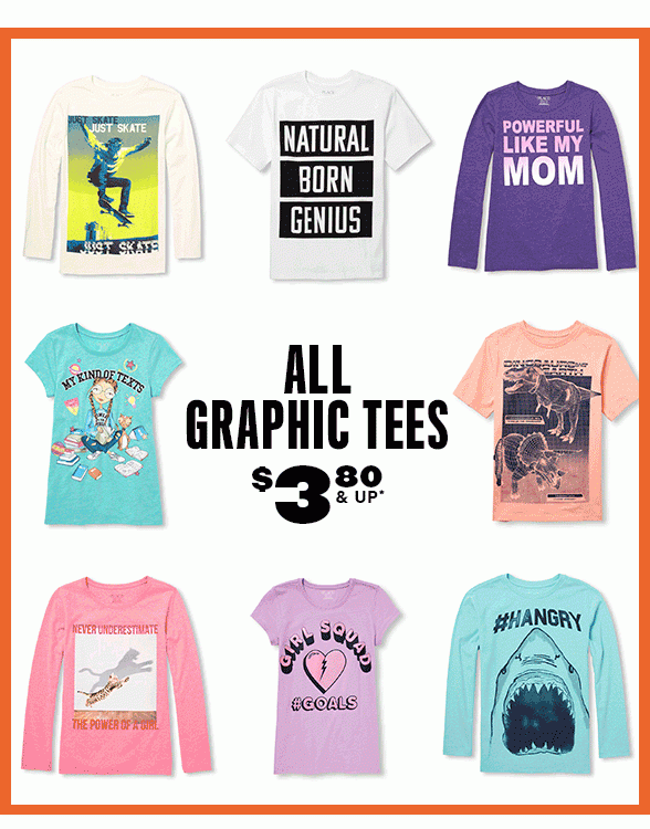 All Graphic Tees $3.80 & Up