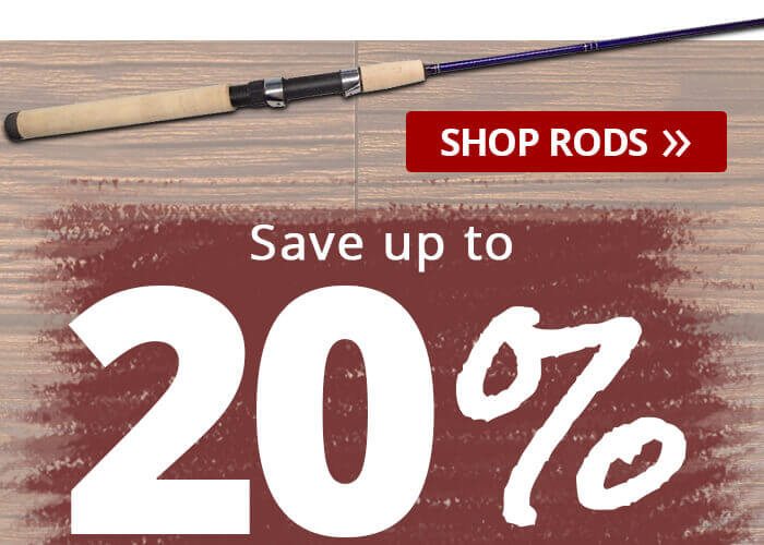 Save up to 20% on Rods & Reels! Use code: CYBERMONDAY