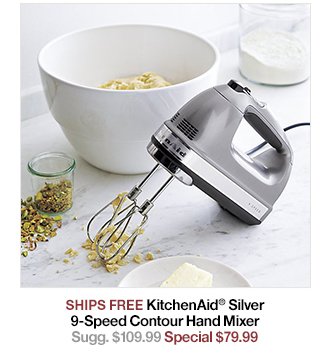 KitchenAid ® Silver 9-Speed Contour Hand Mixer