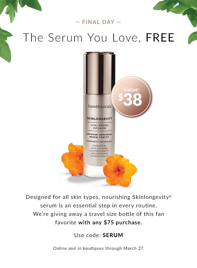 The Serum you Love, FREE