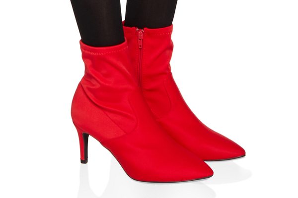 Pointed Toe Mid Heel Booties