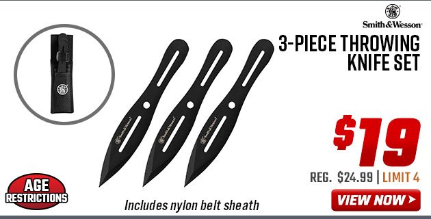 Smith & Wesson 3-Piece Throwing Knife Set