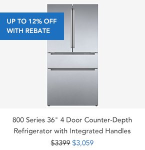 Shop Bosch 800 Series 36 Stainless Steel With Integrated Handles Counter-Depth Refrigerator