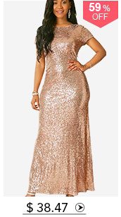 Short Sleeve Bling Bling Maxi Dress