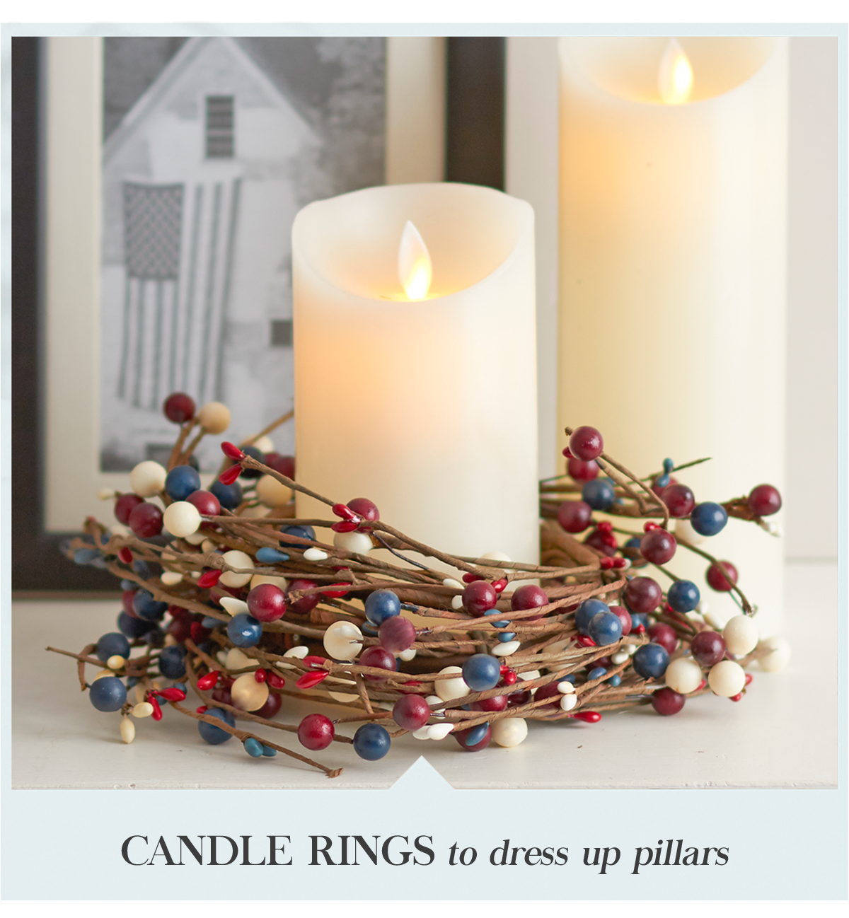 Candle Rings to dress up pillars