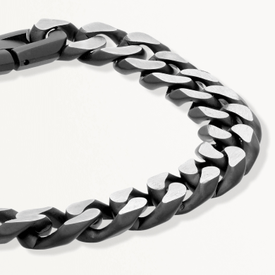 Bracelet Black Ion-Plated Stainless Steel 9''