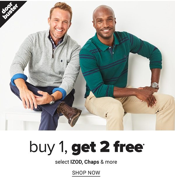 Buy 1, Get 2 Free select IZOD, Chaps & more - Shop Now