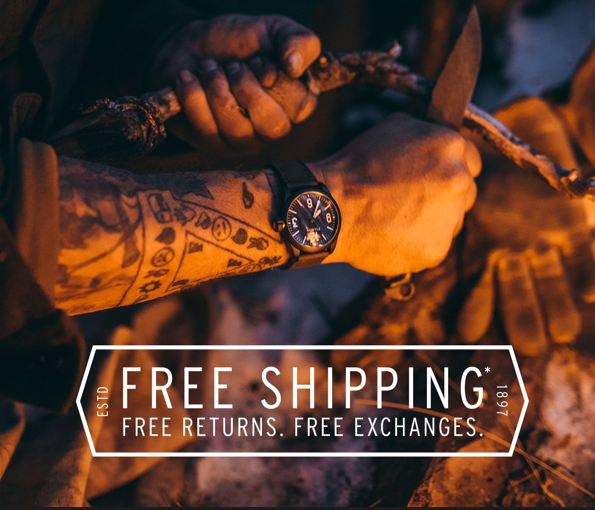 FREE SHIPPING. FREE RETURNS. FREE EXCHANGES