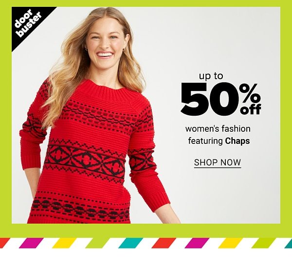 up to 50% off women's fashion featuring Chaps - Shop Now