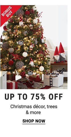 Bonus Buy! Up to 75% off Christmas Decor, Trees and more - Shop Now