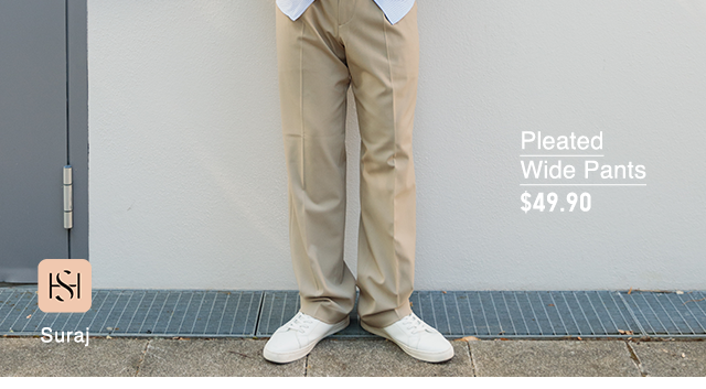 PDP4 - MEN PLEATED WIDE PANTS