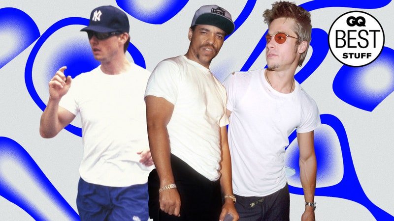 Image may contain: Clothing, Apparel, Human, Person, Ice-T, Brad Pitt, Sunglasses, Accessories, Accessory, and Shorts