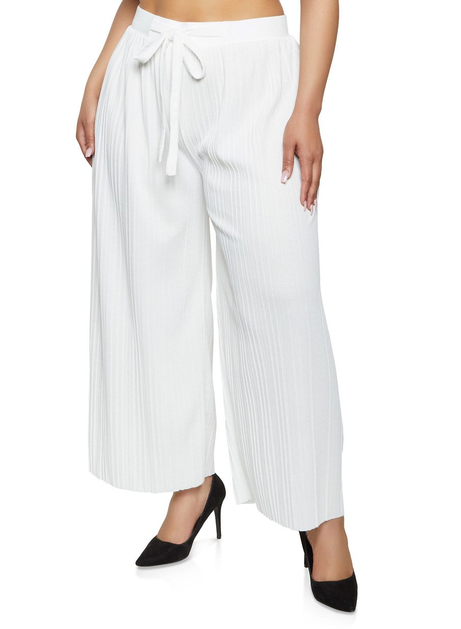 Plus Size Palazzo Pants Pleated