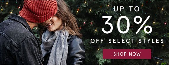 Up to 30% Off Select Styles