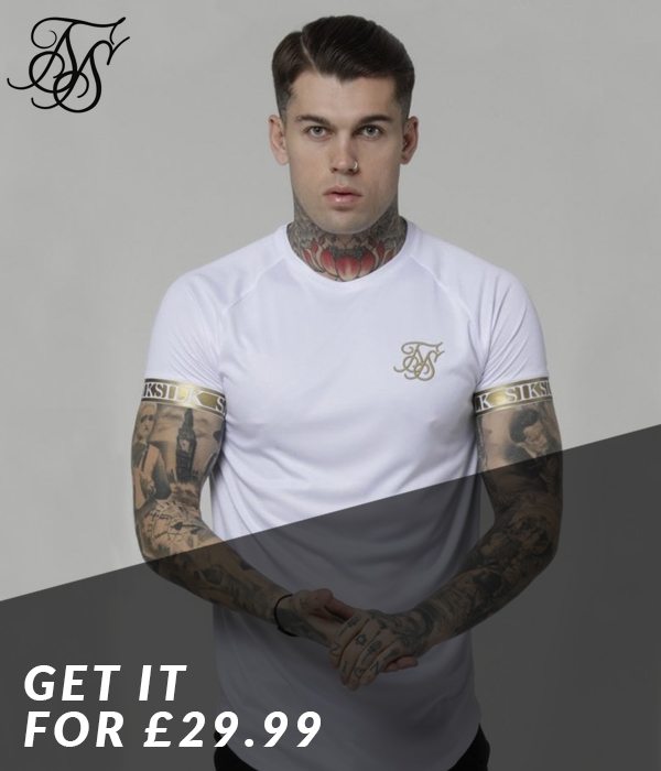 SikSilk Tech Tee - White/Gold