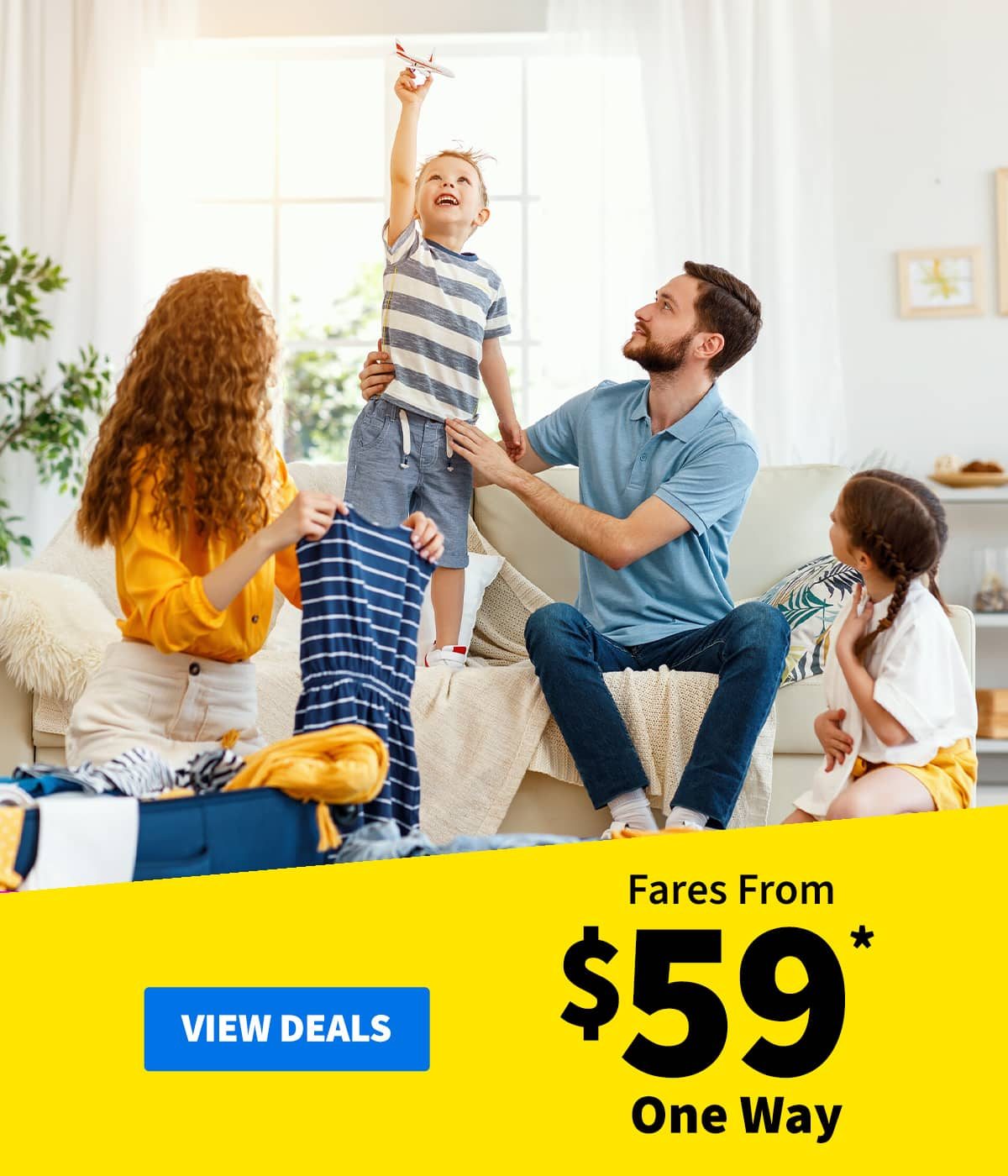 Fares from $59* One Way