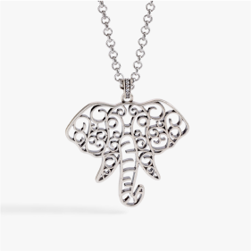 Filigree Elephant Adjustable Necklace | Shop Now