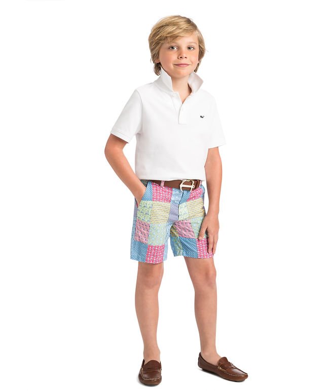 Boys vineyard vines Printed Patchwork Breaker Shorts