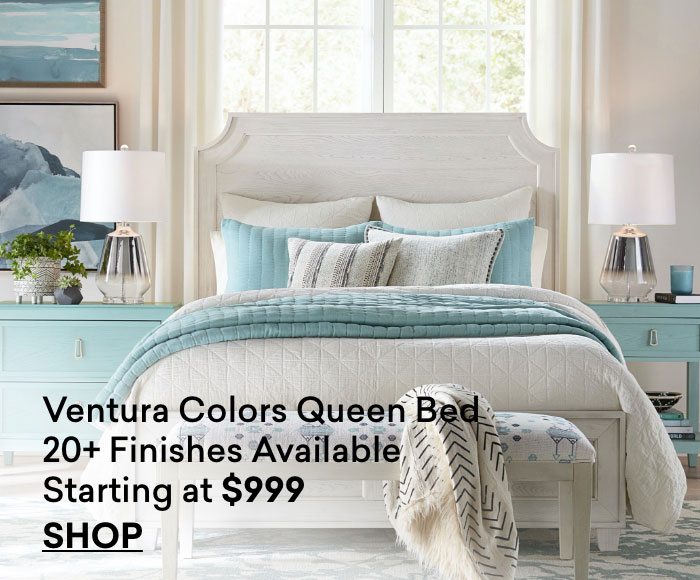 Ventura Colors Queen Bed. 20+ Finishes Available. Shop now.