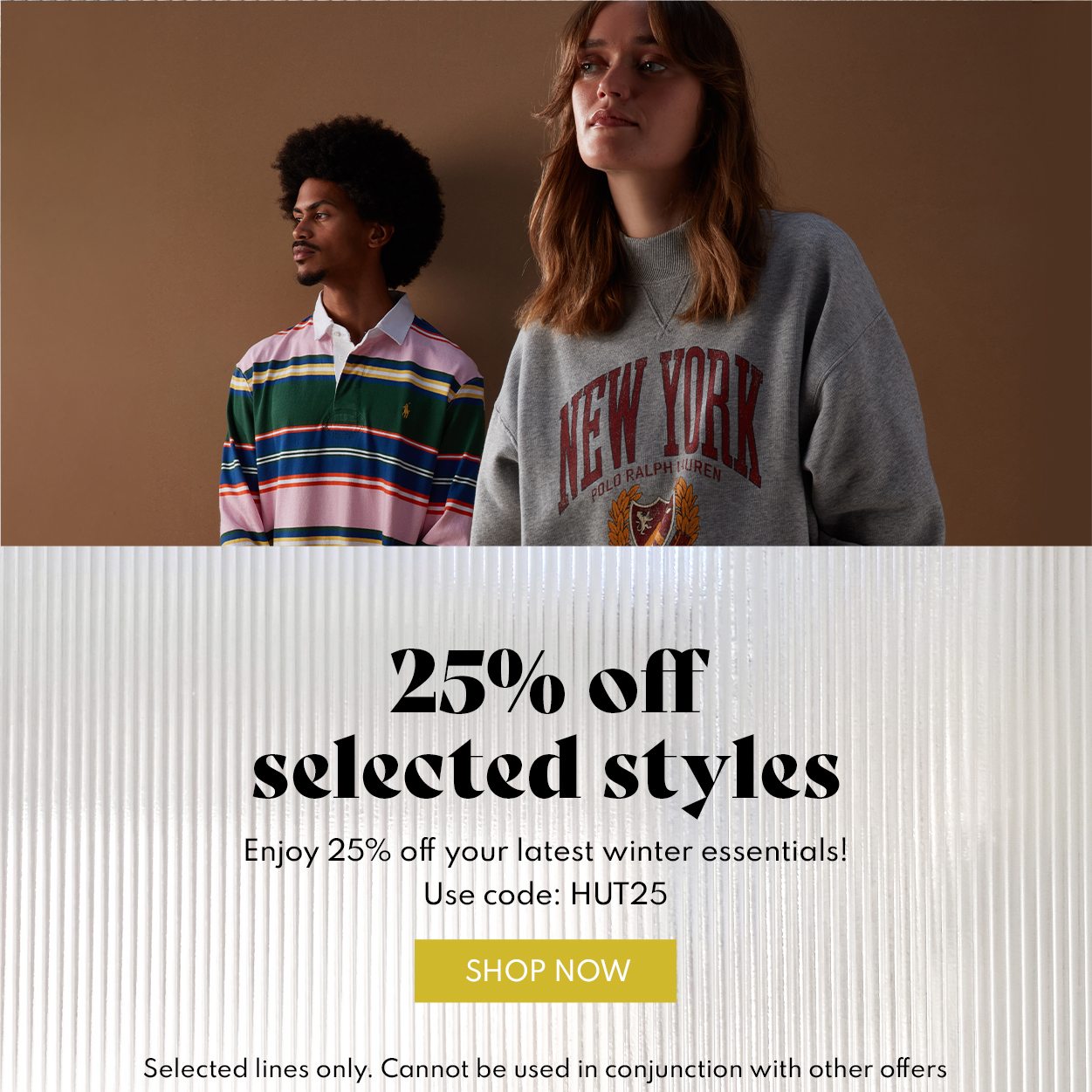 25% off selected styles