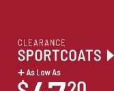 Clearance Sportcoats as low as $47.20