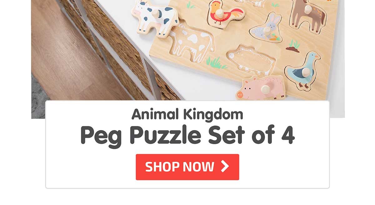 Animal Kingdom Peg Puzzle Set of 4 - Shop Now