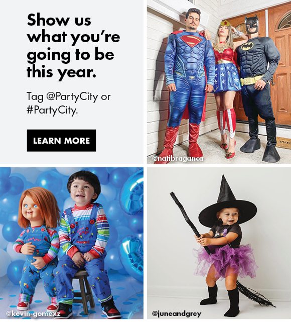 Show us what you're going to be this year. | Tag @PartyCity or #PartyCity. | Learn More