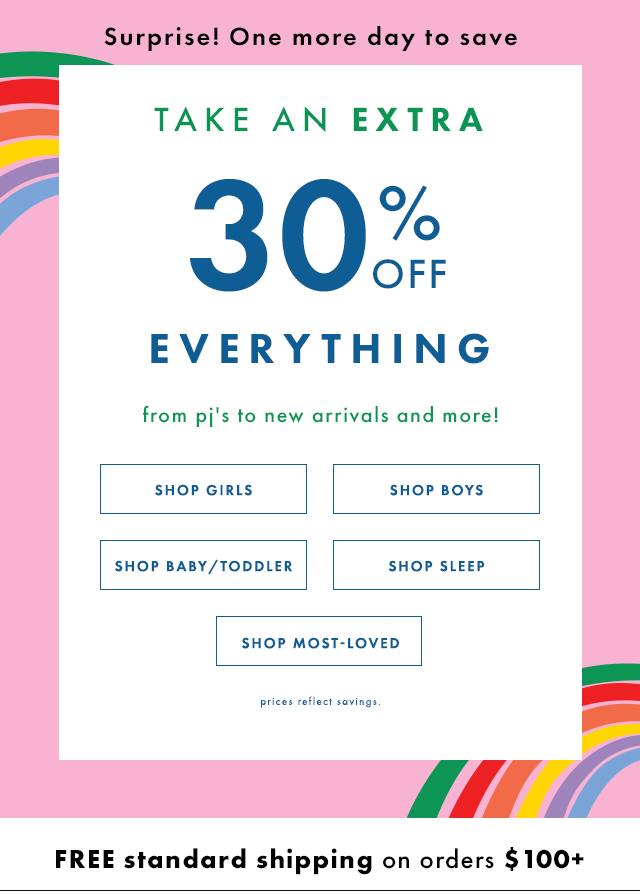 Take on extra Thirty Percent off everything