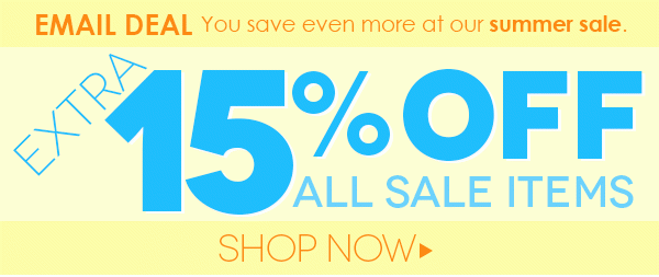 Extra 15% off all sale items