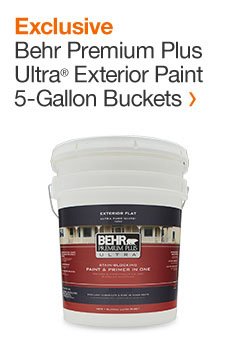 Exclusive Behr Premium Plus Ultra Exterior Paint 5-Gallon Buckets