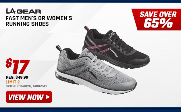 LA Gear Fast Men's or Women's Running Shoes