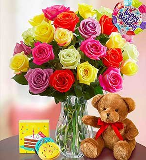 Happy Birthday Assorted Roses SHOP NOW