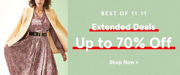 Best of 11.11: Up to 70% Off