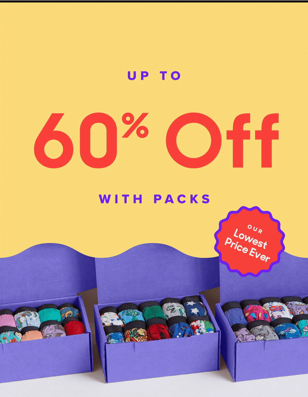 PACK FRIDAY UP TO 60% OFF WITH PACKS OUR LOWEST PRICE EVER