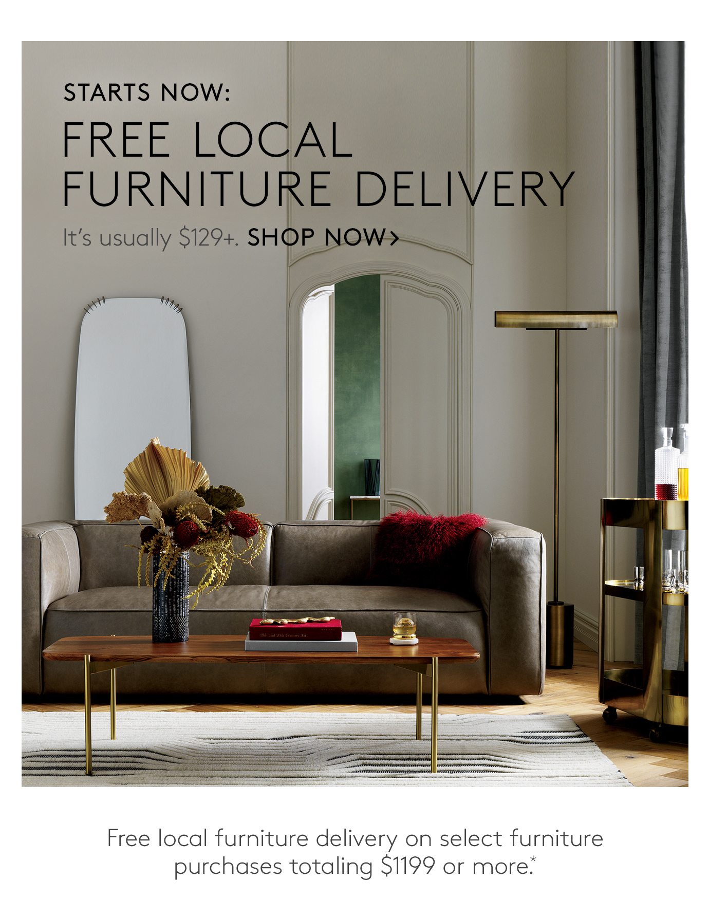 Cb2 free store furniture shipping