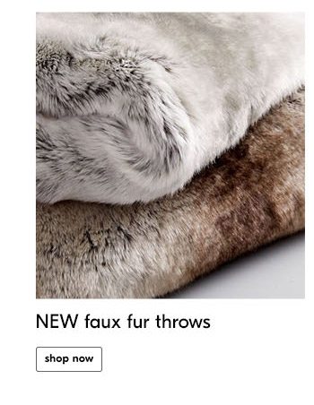 New faux fur throws