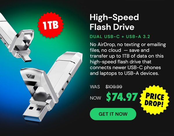 Dual USB-C + USB-A 3.2 High Speed Flash Drive