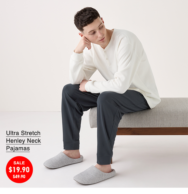 PDP2 - MEN ULTRA STRETCH HENLEY NECK PAJAMAS