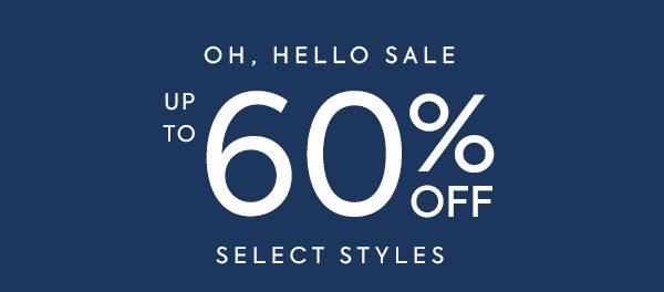 Up to 60% off select styles