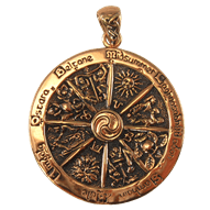 Copper Wheel of the Year Pendant