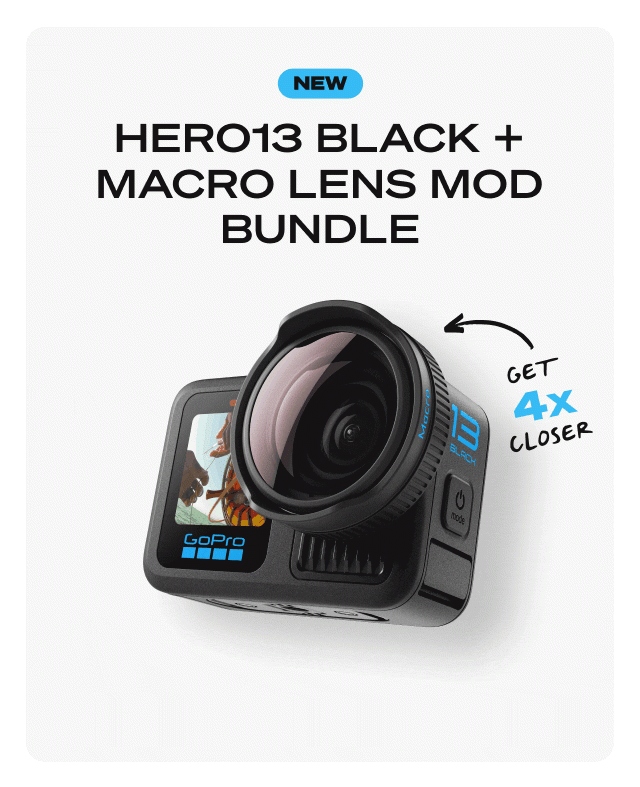 GoPro | NEW HERO13 BLACK + MACRO LENS MOD BUNDLE | GET 4X CLOSER